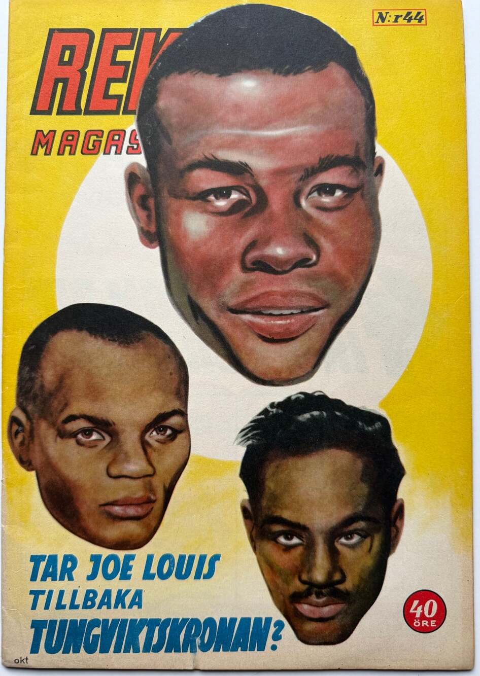 1951 Rekord Journal Joe Wolcott, Ezzard Charles, Joe Louis Magazine Boxing